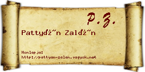 Pattyán Zalán névjegykártya